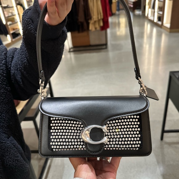 Coach Handbags - Coach Black Shoulder Bag with Silver Accents